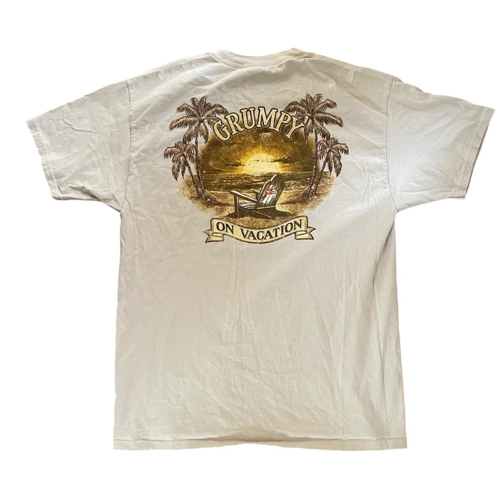 Disney Grumpy On‎ Vacation T-Shirt Disneyland Walt Disney World Hanes Mens L